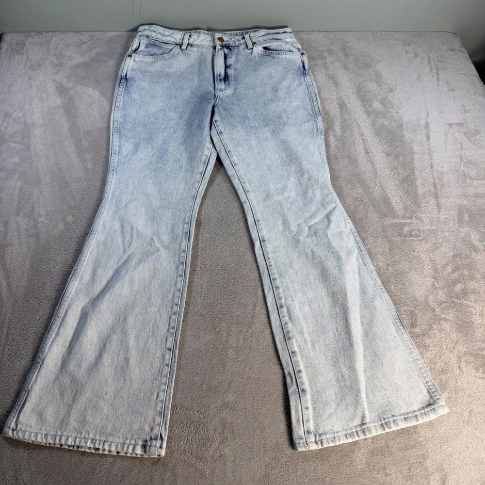 Wrangler Westward High Rise Bootcut Jeans Womens 30 Light Wash Denim Flare